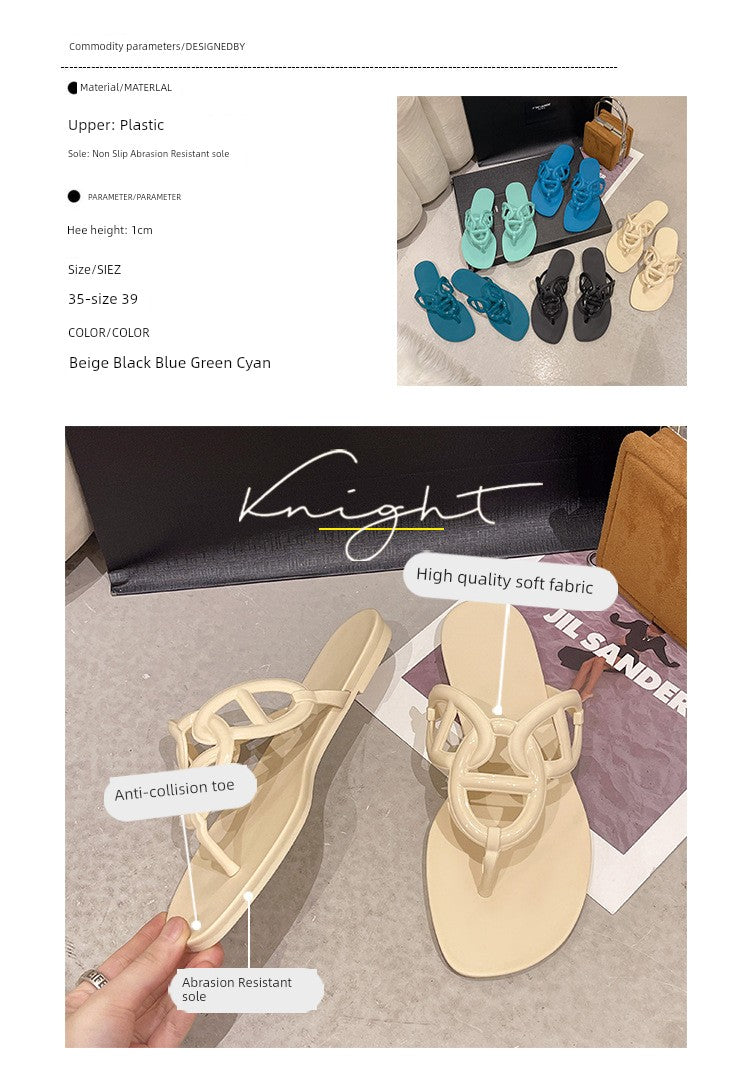 Internet Celebrity Flats Summer Beach Pig Nose Slippers