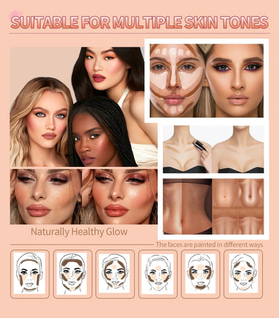 Makeup Face Brown Bronzer Contour Stick Contouring Bronzer Stick Highlighter Brightening Blusher Stick Rouge Cream Concealer Pen