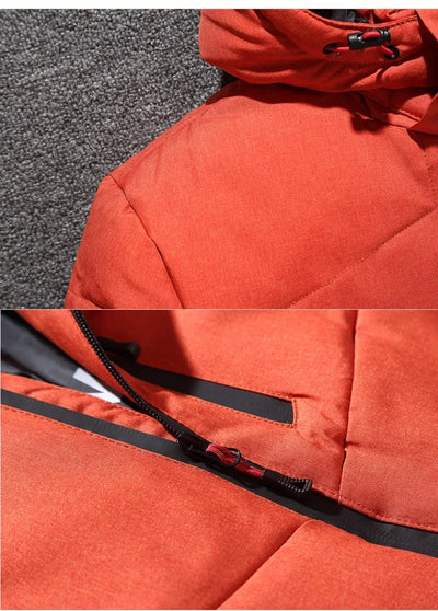 Men's Winter Parkas Hood Thick Warm Waterproof Jackets New Top Male Winter Jacket White Duck Down Parka Casual Goose Feather