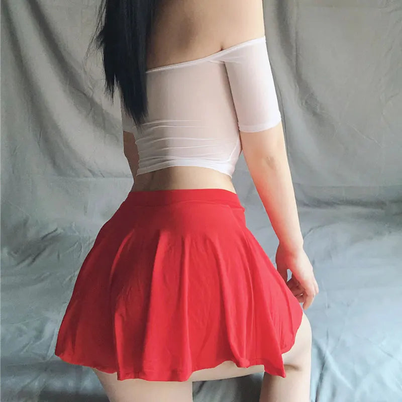 Pleated Mini Skirt
