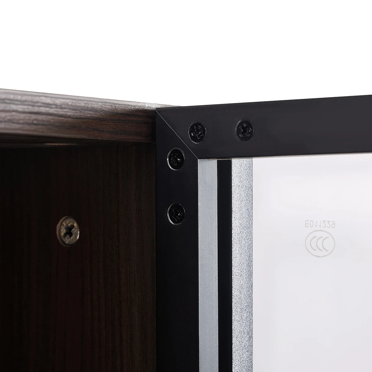 130cm Tall Lighted Display Cabinet, LED Curio Cabinet With Metal Frame And Tempered Glass Door For Living Room Home Office Study