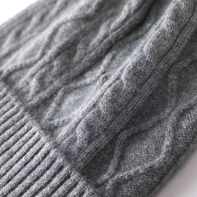 100%Pure Cashmere Women's Winter Hat 2023 Warm Wool Soft Beanie Bonnet y2k Rhombus Luxury Beanies For Lady Knitted Skullies Cap