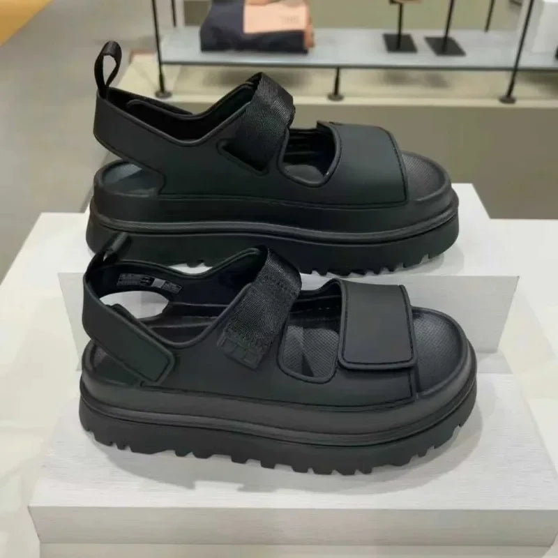 Women's Roman sandals with astronomical optical shoes, casual and comfortable thick sole height increase, summer, 2025