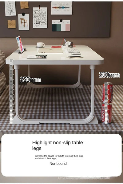 Foldable Simple U-shaped Leg Bed Table Home Dormitory Student Lazy Bed Table Extra Large Cross-border Small Table