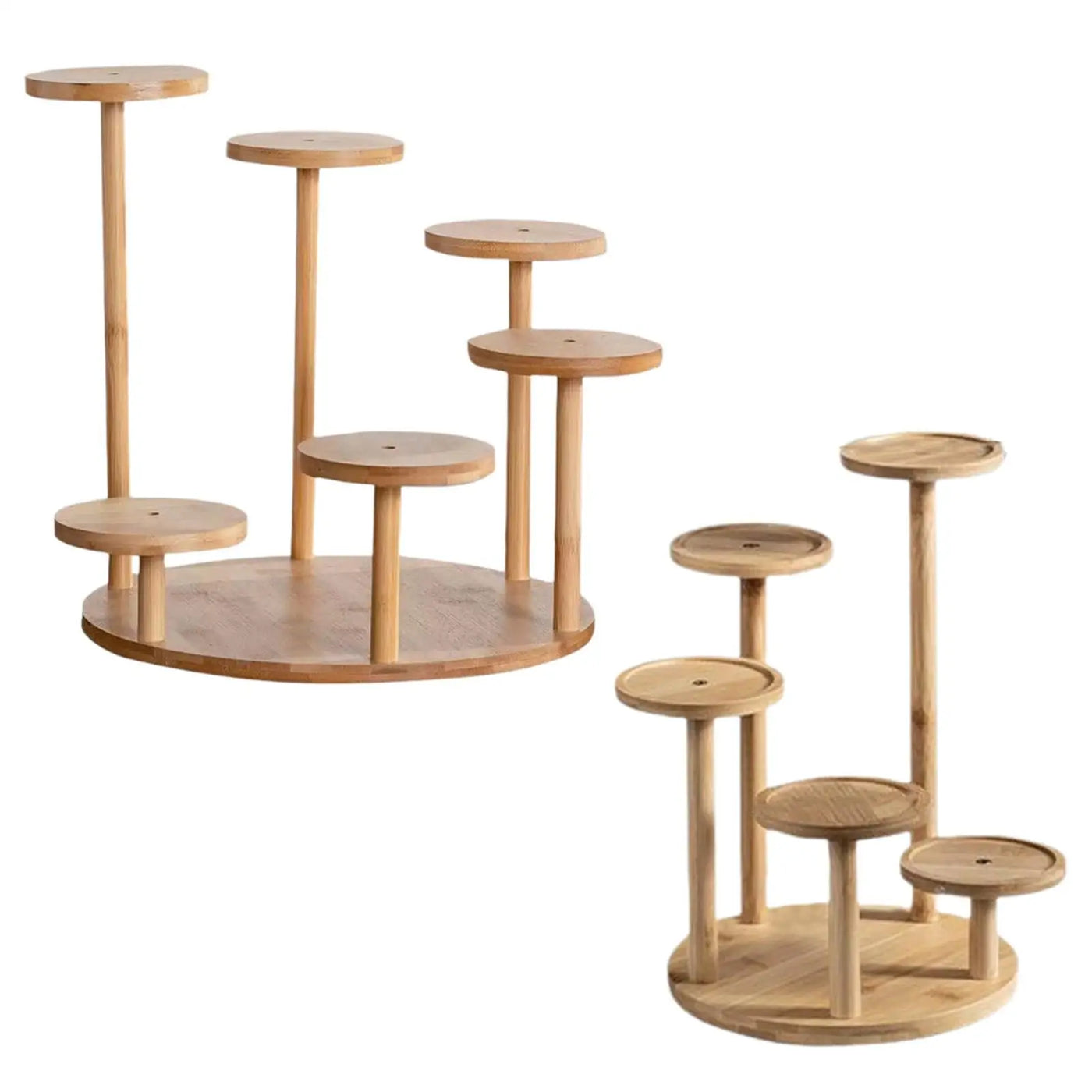 Wooden Tabletop Plant Stand for Indoor Plants Decorative Tiered Plant Stand for Patio Decoration Balcony Bedroom Living Room