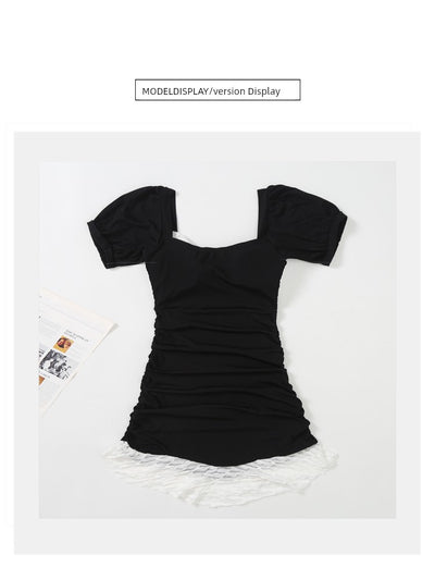 Baignade Gentle Short-Sleeved Underpants One-Piece Swimsuit