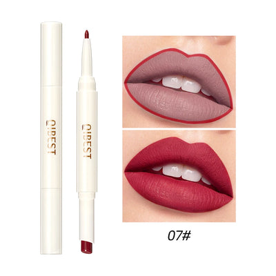 8 Color 2 IN 1 Lip Liner Pencil Waterproof Matte Lipstick Makeup Set Long Lasting Moisture Cosmetic Velvet Sexy Red Lipstick Pen