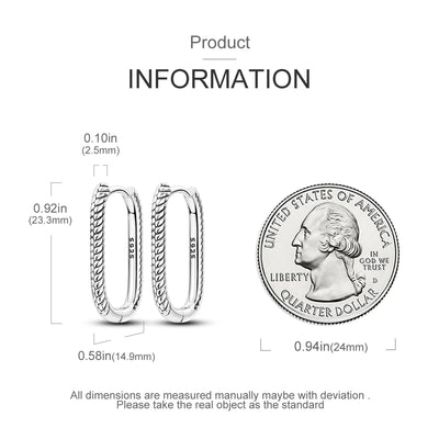 Hot Sale 925 Sterling Silver Heart Earrings Fit Original Charms Hoop Earrings For Women girls Stud Earring Fine Jewelry Gifts