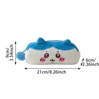 Chiikawa Pencil Case Usagi Hachiware Plush Office School Stationery Pen Bag Portable Cosmetic Bag Girl Boy Students Gifts