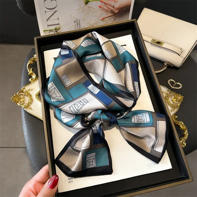 2025 Horse Print Skinny Ribbon Women Scarf Fashoin Hair Hand Wirst Folard Neck Tie Lady Headband Scrunchie Echarpe Silk Scarves