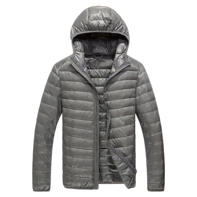 2024 Fall And Winter New Collar Lightweith Warm Down Jacket Royal Blue Black Gray Green Male Down-Filled Coat  Large Size Does N