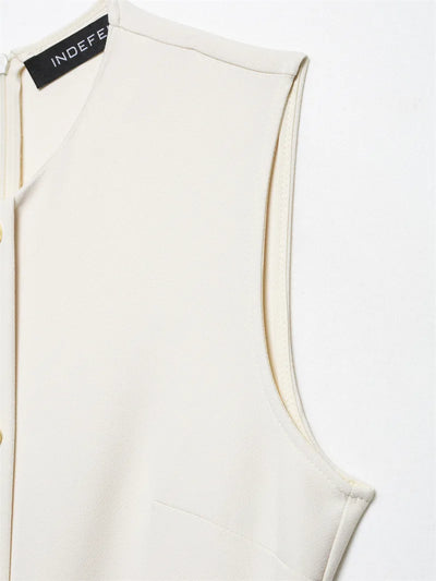 Women Long Dress Solid Color Summer Casual Slim Lady O-Neck Sleeveless Dresses Elegant Streetwear Female Button Up Belt Vestidos