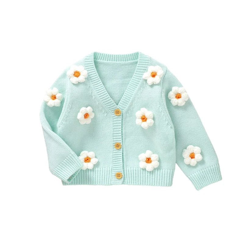 Baby Girls Cardigan Princess Long Sleeve Knit Jacket Cute Girls Sweater Coat Winter Infant Knitted Cardigan Baby Knit Clothes