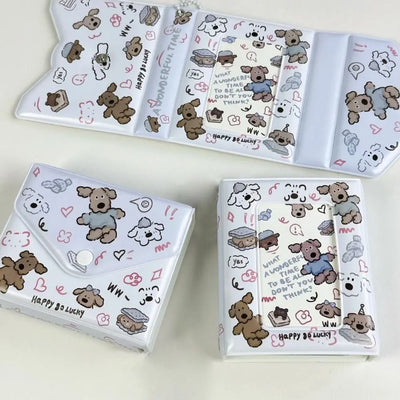 Kpop Photocard Binder Photo Card Holder 3 Inch Card Sleeves Idol ID Cards Collector Kawaii 32pcs card Capacity