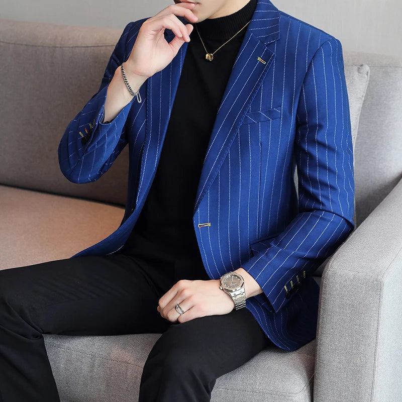 2024 Slim Fit Men's Wedding Casual Suit High-End All-in-One Handsome Two Button Fashion Boutique Single West Coat S-5XL