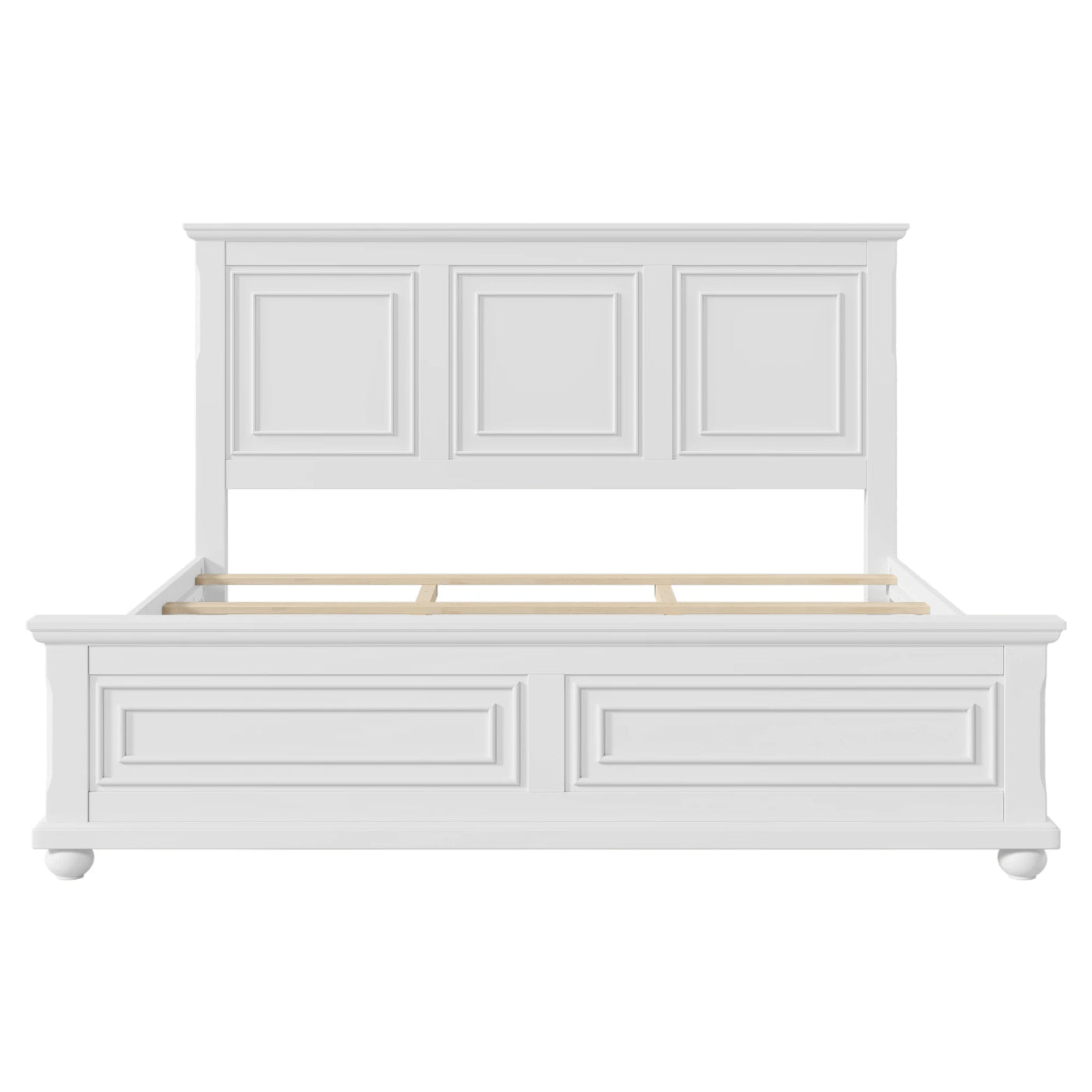 Traditional Town and Country Style Pinewood Vintage King Bed Frame,