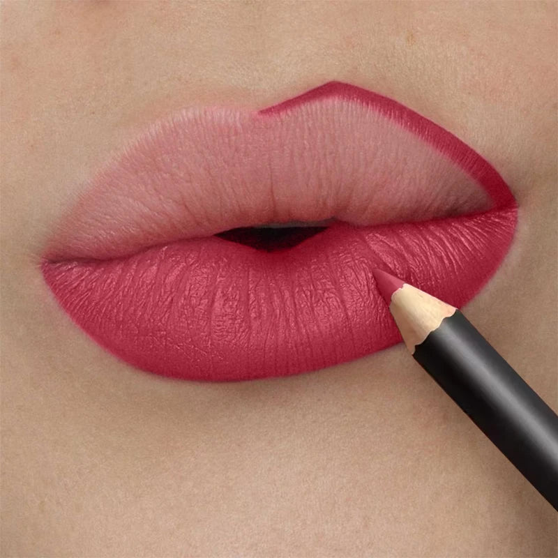 13 Colors Waterproof Nude Matte Lipliner Pencil Red Contour Tint Lipstick Long Lasting High Pigmented Lip Liner Lip Makeup Tool
