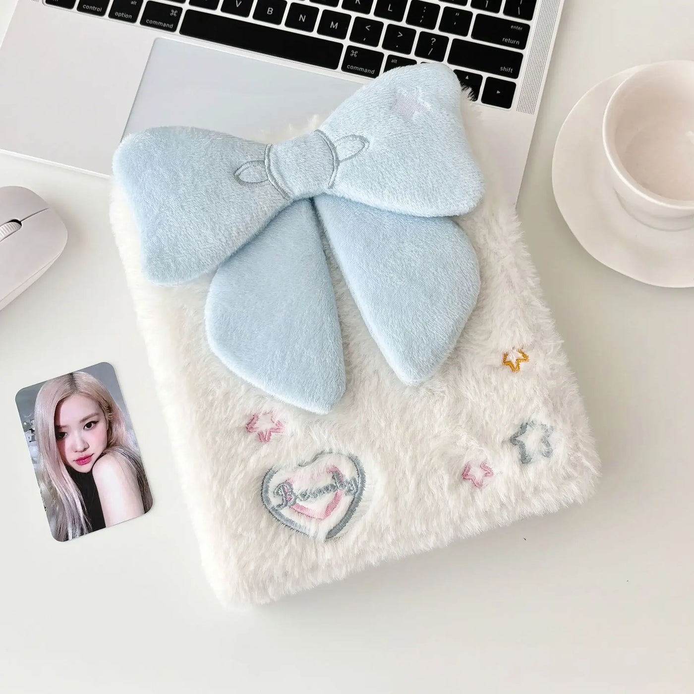 Kawaii A6 Bow Kpop Photocard Binder Collect Book Idol Plush Photo Card Holder Photocards Album