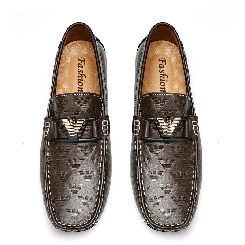 High-end Top-grain Cowhide Korean-style Bean Shoes, Men's Genuine Leather Breathable Business Casual Leather Shoes, Men's Shoes