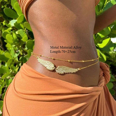 Loe| New Trendy Waist Belly Chain for Women Summer Beach Sexy Simple Body Chain Vacation Jewelry Accessories Punk