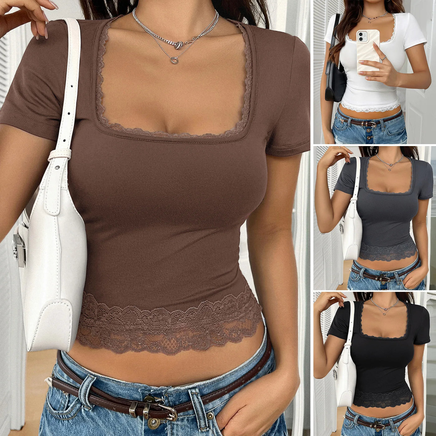 Lace Crop Tank Top