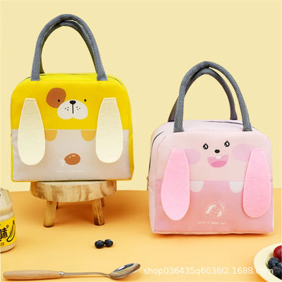 Cartoon Picnic Tote Lunch Bag Portable Insulated Thermal Heat Children'S Bento Bag Kid School Lunch Box Bags Cooler Ice Pack New
