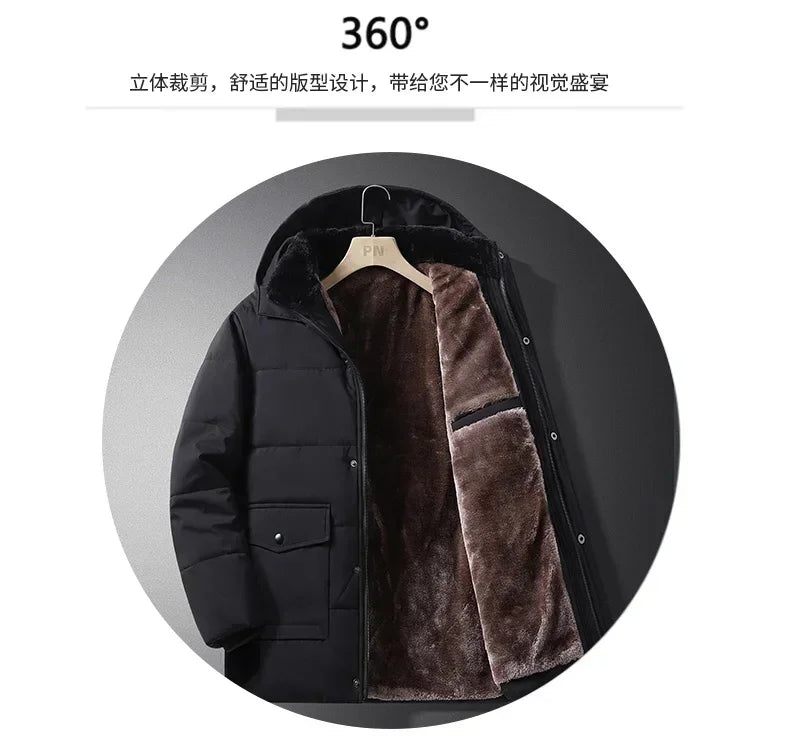 Winter Jacket Men Thicken Warm Parkas Hooded Coat Fleece Man's Jackets High Quality Outwear Jaqueta Masculina Drop Shipping