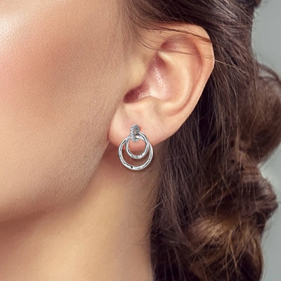 New 925 Sterling Silver Hoop Earrings Heart Bow Gift Box Strawberry Snake Bone Drop Stud Earrings For Women Fashion Jewelry Gift