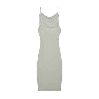 2024 New Summer Fashion Sexy Strapless Dress Strapless Hang Neck Temperament Dress