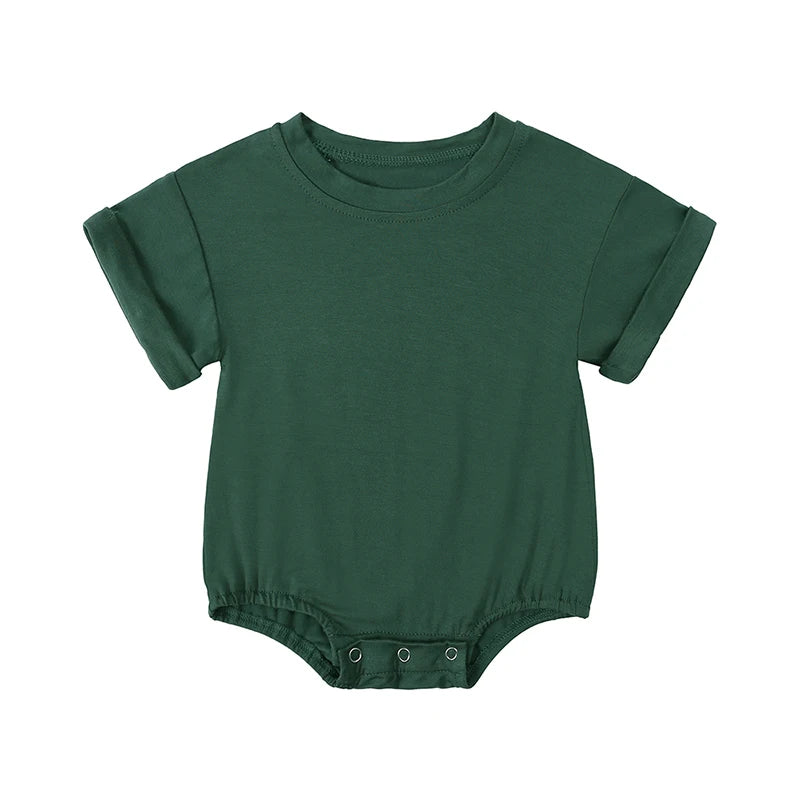 2025 Summer Newborn Baby Clothing Bamboo fiber casual Rompers 3-24M Infnat Boys Girls Jumpsuit Bebe Body Clothes Short Sleeve