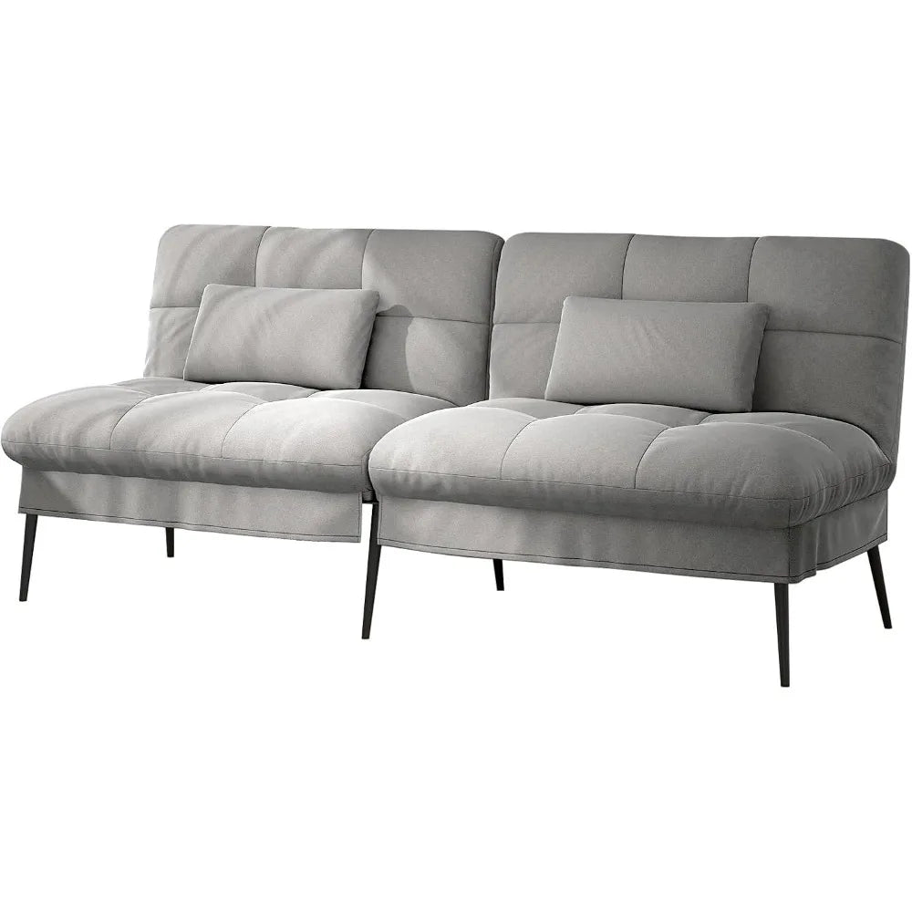 Sofa Bed with Sleep Function - Convertible Cushion Cover - Corner Sofa -3-seater Guest Sofa - with Adjustable Backrest