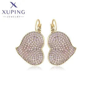 Xuping Jewelry New Arrival Trendy Fashion Серьги Light Gold Color Hoop Earrings for Women Girl Party Gift X001019741
