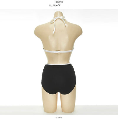 South Korea Separates Swimsuit Female Online Influencer Sexy Bikini Slim Looking Belly Covering Ins Style High Waist Student Vacation Swimsuit
