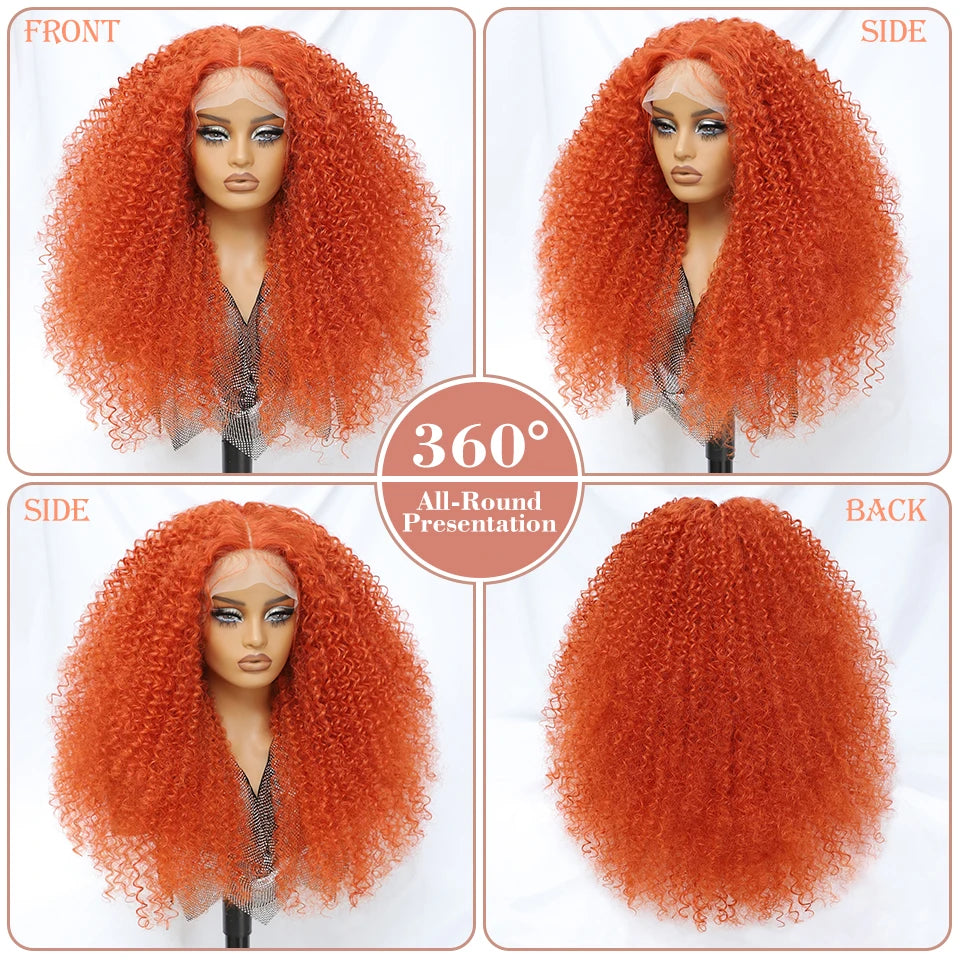 Lace Front Wigs 24 Inch Synthetic For Afro Women Chocolate Brown Lace Front Wigs For Female Curly Lace Front Wigs With Baby Hair