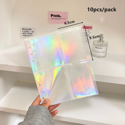 MINKYS 10PCS/Pack Butterfly Little Puppy Kpop Photocard A5 Binder Sleeves Idol Photo Card Holder Photocards Album Storage Bag