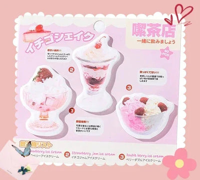 90pcs Cute Memo Pad  Set Welcome To The Teahouse Series  Memo Pad  Kawaii Stationery