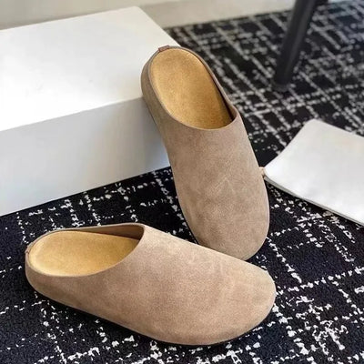 Flats Mules Shoes Women Suede Slingback Slippers Fashion Sandals New Outdoor Beach Dress Slides Casual Cozy Female Zapatillas
