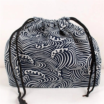 Lunch Bag Cat Polar Bear Lunch Box Drawstring Picnic Tote Eco Japanese Style Small Handbag Dinner Container Food Storage Bags