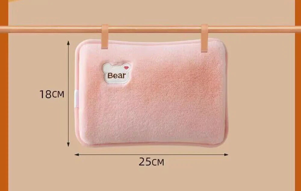 Rechargeable Hot Water Bottle Cute Electric Hand Warmer EU Plug Reusable Hot Compress Bag Heating Pad Hand Pocket Warmer
