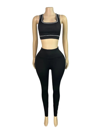 FLARORA Casual Sporty Three Piece Sets Woman Stripe Patchwork Sleeveless Vest+Jacket+Pant Outfits Female Yoga Fitness Tracksuits