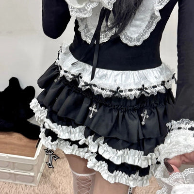 Gothic Y2k Elastic Waist Harajuku Y2k Short Skirt