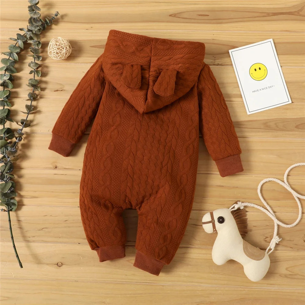 Baby Spring and Autumn Jumpsuit Boys Girls Long Sleeve Baby Clothes Newborn 0 to 18M Solid Romper Toddler Clothing Baby Overall
