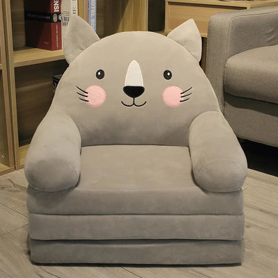 Children Sofa Cute Cartoon Lazy Folding Small Sofa Bed Girl Princess Baby Toddler Dual-purpose Small Child Seat
