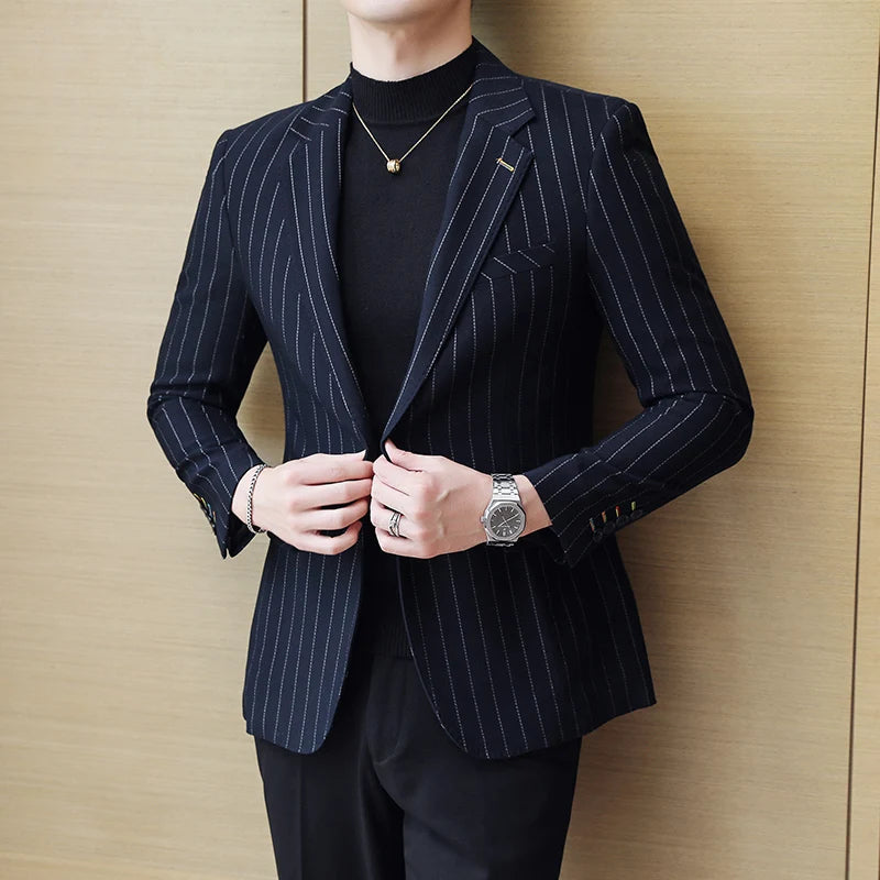 2024 Slim Fit Men's Wedding Casual Suit High-End All-in-One Handsome Two Button Fashion Boutique Single West Coat S-5XL