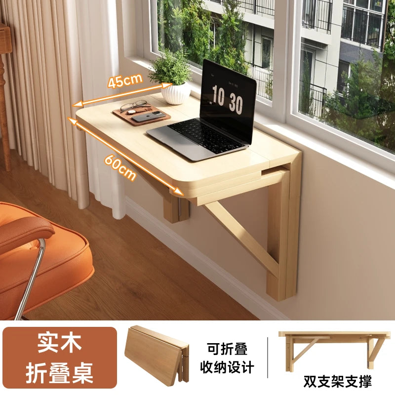 Nordic Style Wall Hanging Folding Table for Home Use Simple Study Desk Writing Desk Against The Wall Space-saving Laptop Desk
