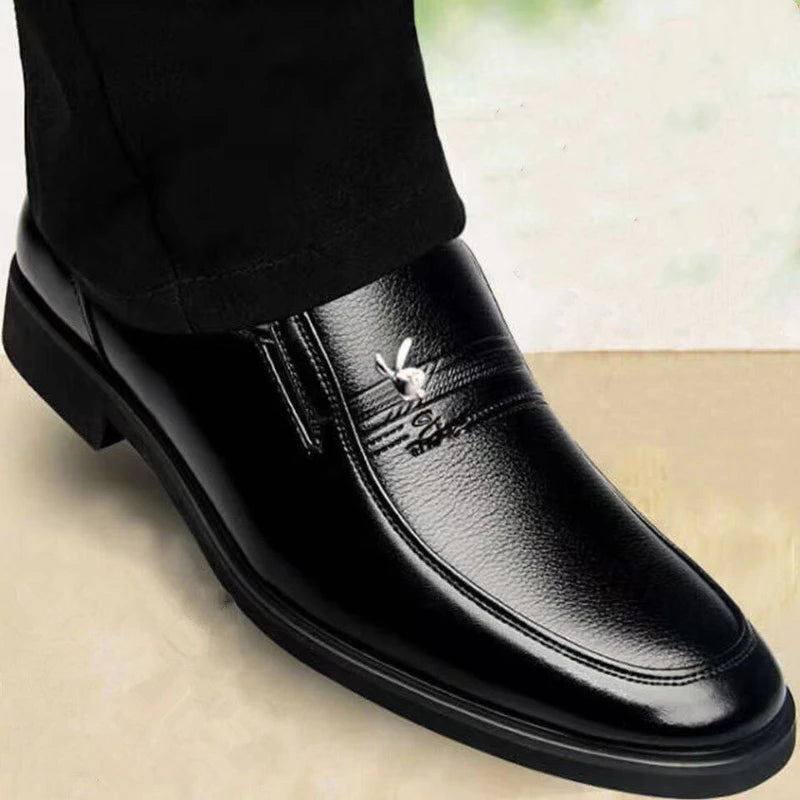 Leather Men  Dress Shoes Luxury Brand 2025 Men's Loafers Formal Moccasins Breathable Slip on Black Driving Shoes Plus Size 38-44