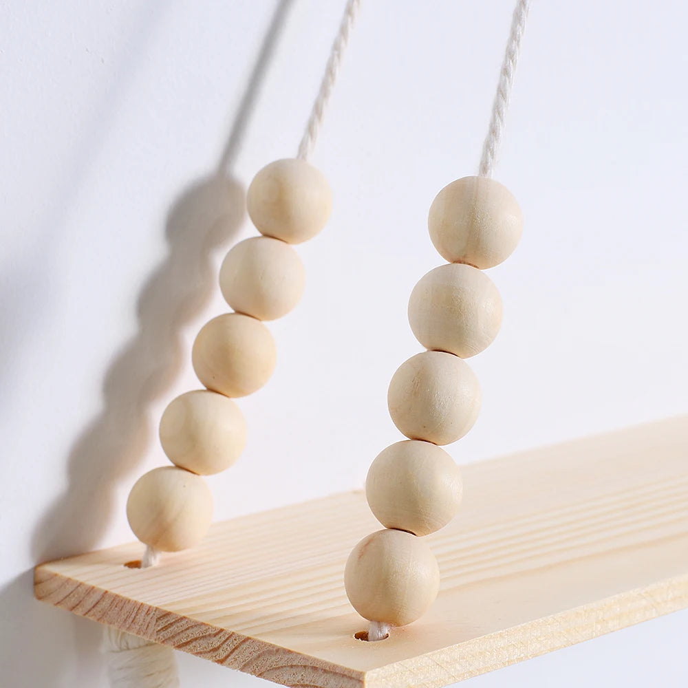 Wooden Storage Rack Wall Hanging Shelves Plant Floating Wall Shelf Rustic Wood Shelves Bedroom Living Room Home Decorations Gift