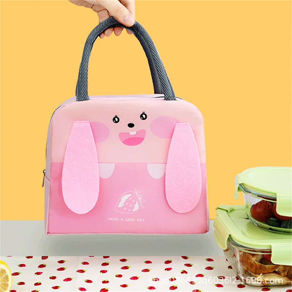 Cartoon Picnic Tote Lunch Bag Portable Insulated Thermal Heat Children'S Bento Bag Kid School Lunch Box Bags Cooler Ice Pack New
