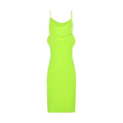 2024 New Summer Fashion Sexy Strapless Dress Strapless Hang Neck Temperament Dress