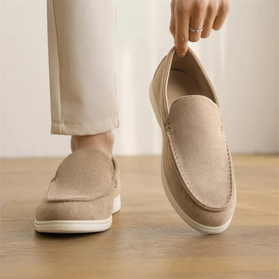 Men's Casual Shoes Cow Suede Genuine Leather Men Classic British Style Loafers Moccasins Mens Light Comfortable Driving Flats